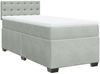 vidaXL Boxspringbett mit Matratze Hellgrau 90x200 cm Samt 3286210 Bild 2