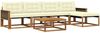 vidaXL Outdoor-Sofagarnitur mit Kissen 6 pcs Natur und Creme 3381370 Bild 2