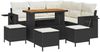 vidaXL Gartensofa-set mit Kissen 10 pcs Schwarz und Creme Poly-Rattan 3363700 Bild 2
