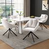 Merax Esszimmerstuhl (360° drehbar, Set, 4 St), 4er Set Polsterstühle Drehstuhl mit Rückenkissen Wohnzimmerstuhl Samt, Beige Bild 2
