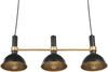 'Beles' Hängeleuchte Schwarz und Gold Metall 3-flammig runde Schirme für Esszimmer Industrie Look Elegant Klassisch Bild 5