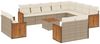 vidaXL 13-tlg. Garten-Sofagarnitur mit Kissen Beige Poly Rattan 3260602 Bild 2