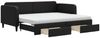vidaXL Tagesbett Ausziehbar mit Schubladen Schwarz 90x200 cm Stoff 3196872 Bild 2