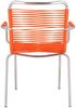 Stuhl Spaghetti aus Aluminium, Retro Chic Stapelsessel, orange, wetterfest und stapelbar Bild 4