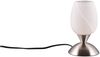 LED Tischleuchte Glasschirm Weiß marmoriert, Silber - Touch dimmbar, Höhe 18cm Bild 2