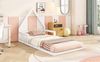 Bett 90x200 cm Hausform aus Kiefer massiv in Weiß – kindersicheres Flachbett, ohne Matratze Bild 5