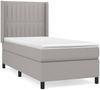 vidaXL Polsterbett mit Matratze Hellgrau 80x200 cm Stoff Bild 2