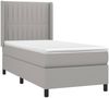 vidaXL Polsterbett mit Matratze Hellgrau 80x200 cm Stoff Bild 3