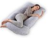 CALIYO Seitenschläferkissen Stillkissen, J-förmiges Schwangerschaftskissen zum Schlafen, Seitenkissen, Seitenschläferkissen ergonomisch geformt Bild 5