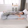 CALIYO Seitenschläferkissen Stillkissen, J-förmiges Schwangerschaftskissen zum Schlafen, Seitenkissen, Seitenschläferkissen ergonomisch geformt Bild 2