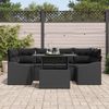 vidaXL Garten-Sofa-Set mit Speicher 7 pcs Schwarz Poly Rattan 3357676 Bild 3