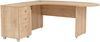 Winkelschreibtisch "Gela", Holzfuß, Saphir Eiche Dekor, 180x120 x74 cm, inkl. Beistellcontainer, links gewinkelt Bild 2