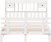 vidaXL Massivholzbett mit Regal ohne Matratze Weiß 140x190 cm Kiefer 3322789 Bild 4
