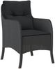 vidaXL 9-tlg. Garten-Essgruppe mit Kissen Schwarz Poly Rattan 3211881 Bild 3