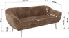 Sofa, Wohnzimmersofa PIRS 3, Skandinavisches Sofa 3-Sitzer, Sofa mit Wellenfederung, weiße Füße, Breite 180 cm Hoher Sitzkomfort - Braun Cord Bild 5