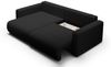 Ecksofa Sofa mit Schlaffunktion CHAIRA Stoff Curio Schwarz Ottomane Links Bild 3