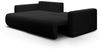 Ecksofa Sofa mit Schlaffunktion CHAIRA Stoff Curio Schwarz Ottomane Links Bild 2