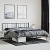 vidaXL Bettgestell mit Kopfteil Metall Schwarz 200x200 cm 352487 Bild 4
