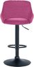 Barhocker SEGAD - Stoff Lila 46.5x48x85 cm Schwarz | Barstuhl Mit Lehne Tresenhocker Tresenstuhl Kneipenhocker Kneipenstuhl Bild 5