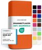 Jacobson Jersey Spannbettlaken Spannbetttuch Baumwolle Bettlaken (120x200-130x200 cm, Orange) Bild 4