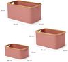 Lumaland Bambus-Aufbewahrungsbox rechteckig 3er-Set Rosa 54x33x26cm/45x30x23cm/38x26x16cm Bild 4
