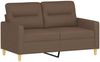 vidaXL 2-Sitzer-Sofa mit Zierkissen Braun 120 cm Stoff 3200816 Bild 4