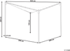 Pavillon AVENTINE Metall 300 cm 300 cm Dunkelgrau Bild 2