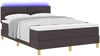 vidaXL LED Boxspringbett mit Kopfteil Dunkelbraun 160 x 200 cm Stoff 3342453 Bild 3
