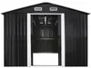Vente-unique - MANSO Gartenhaus Metall Grau - B 296 cm x H 170 cm x L 247 cm Bild 4