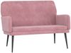 vidaXL Sitzbank Rosa 108x79x79 cm Samt 351417 Bild 2