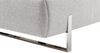 Polsterbett Sabetta 140x200 Stoff Puente hellgrau Metallkufe chrom Bild 2