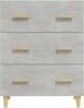 vidaXL Sideboard Betongrau 70x34x90 cm Holzwerkstoff 812154 Bild 3