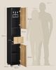 VASAGLE Badschrank, Badezimmermöbel mit Schublade, verstellbare Ablagen, offenes Fach, 30 x 30 x 170,2 cm, schwarz-braun Bild 5