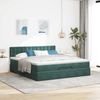 vidaXL Ottoman-Bett mit Matratze & LEDs Dunkelgrün 160x200 cm Samt 3312779 Bild 4