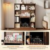 Bücherregal mit 4-stufiges Bücherregal mit 9 Fächern und integrierter Maltafel,Aufbewahrungsregal mit Anti-Kipp-Sicherung Bild 5