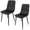 HTI-Living Polsterstuhl Esszimmerstuhl Mesa Eco Samt Grau (Set, 2 St), 4-Fußstuhl Velvet Bild 2