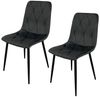 HTI-Living Polsterstuhl Esszimmerstuhl Mesa Eco Samt Grau (Set, 2 St), 4-Fußstuhl Velvet Bild 3