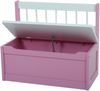 Kinder-Truhenbank EMIL 2er-Set mit Stauraum - Holz Pink 50x60x30cm | Spielzeugtruhe mit Sitzbank Holztruhe Kinderzimmer Spielzeugkiste Bild 2