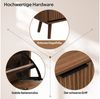 Merax Schuhschrank in Walnussholz-Optik, Flurschrank mit Massivholzbeinen (105 x 24 x 90 cm, 1-St, Schuhregal für 18–24 Paar Schuhe) Schuhkommode mit Klapptüren, doppelstöckiges Design & Stauraum Bild 4
