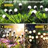 Qualra LED Solarleuchte LED Solar Gartenleuchten 2er Set 6/8/10 LEDs Gartenleuchte Für außen, Wasserdicht Gartenlampen Bild 3