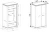 Masseno Drehtürenschrank DESIO 107 cm Kleiderschrank 2 Türen Schlafzimmerschrank Braun Bild 2
