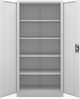 Jan Nowak Büroschrank 'C001' mit 4 Fachböden, Pulverbeschichtung Stahlblech grau, 185 x 90 x 40 cm Bild 3
