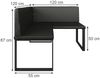 Esszimmer-Eckbank Ravon Schwarz 120 x 120 cm Vicco Bild 2