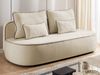 S-Style Möbel Schlafsofa Vero mit Bettkasten und Kontrastpaspel aus Plüschstoff, im modernen und abgerundeten Design Bild 1
