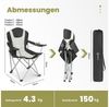 HOMECALL Camping-Klappstuhl, Armlehne mit Getränkehalter, verstellbare Rückenlehne Bild 3