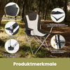 HOMECALL Camping-Klappstuhl, Armlehne mit Getränkehalter, verstellbare Rückenlehne Bild 2