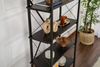 Dmora Bücherregal Suriel, Büroregal, Mobiler Buchhalter, Bücherbrett, 90x34 h180 cm, Schwarz Bild 4