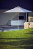 Sonnenschirm Elba eckig, Aluminiumgestell, modern, hellgrau, 200 cm, mit Knickfunktion Bild 4