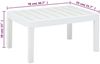 vidaXL Gartentisch Weiß 78x55x38 cm Kunststoff 48814 Bild 5