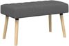 vidaXL Kanalgepolsterte Bank Dunkelgrau 80 x 40 x 46 cm Stoff 42038474 Bild 2
